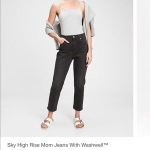 Sky High Rise Mom Jeans with Washwell